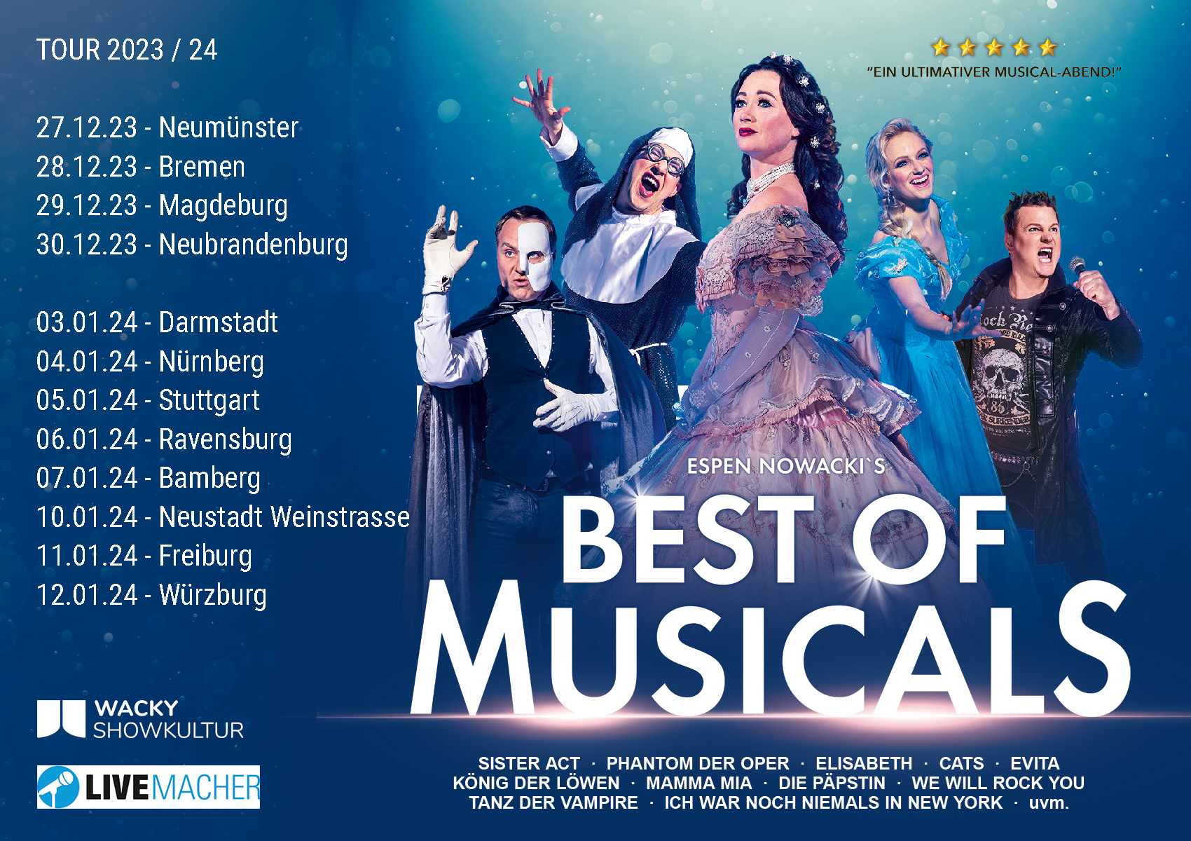 BEST OF MUSICALS Tour 2023/24 Wacky Showkultur